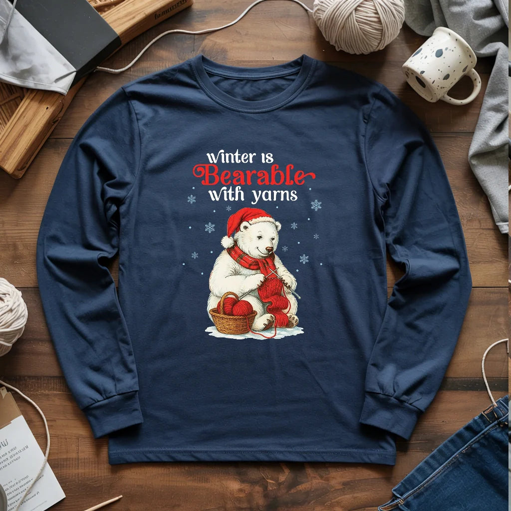 Bearable With Yarns Long Sleeve T-shirt