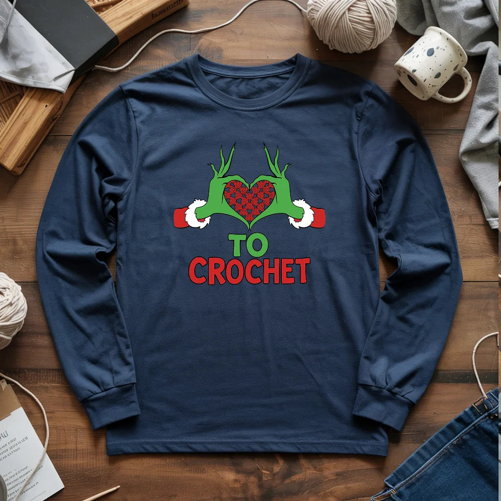 Yarnville Heart Long Sleeve T-shirt