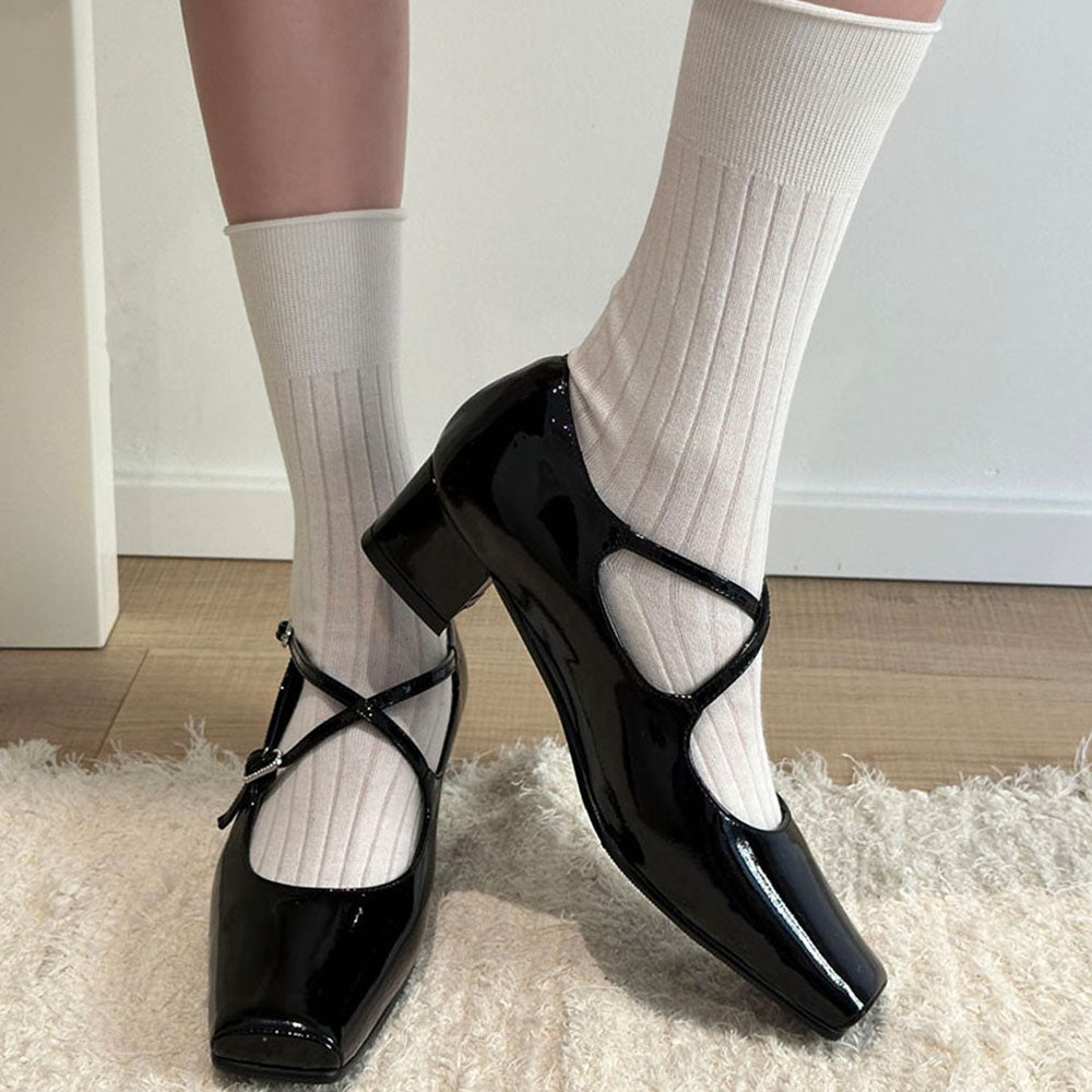 Old Money Cross Strap Mary Janes