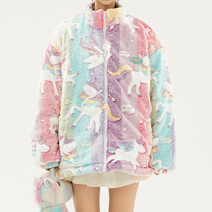 Pastel Unicorn Zip-Up Jacket