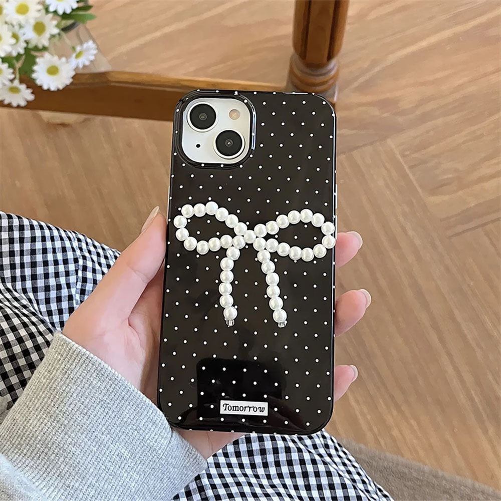 Pearl Bow Polka Dot IPhone Case