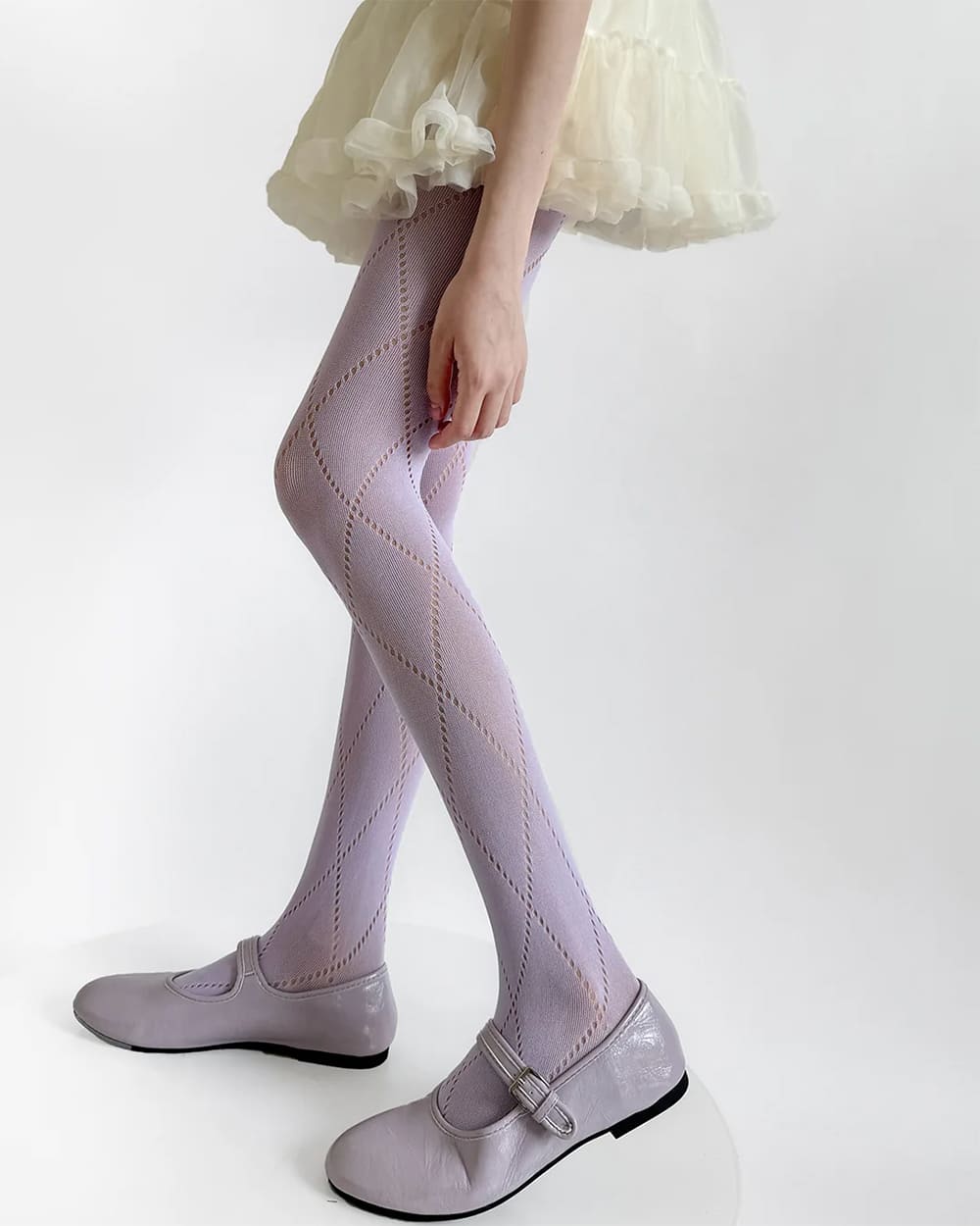 Preppy Argyle Pattern Tights