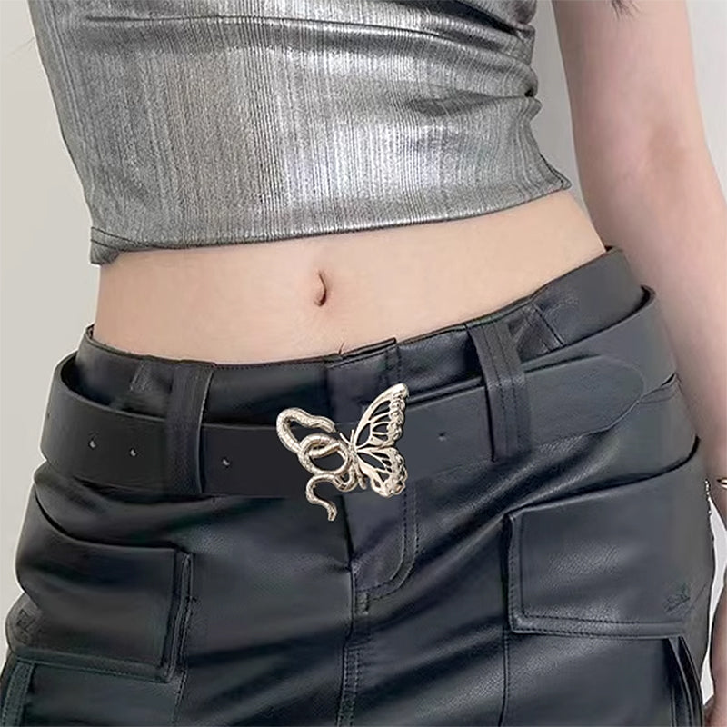 Snake and Butterfly Buckle Belt