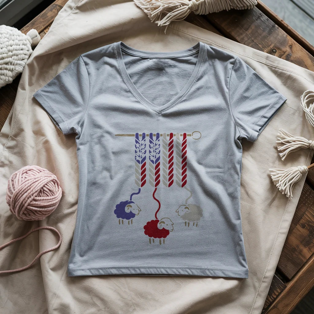 America Wool Lady V-neck