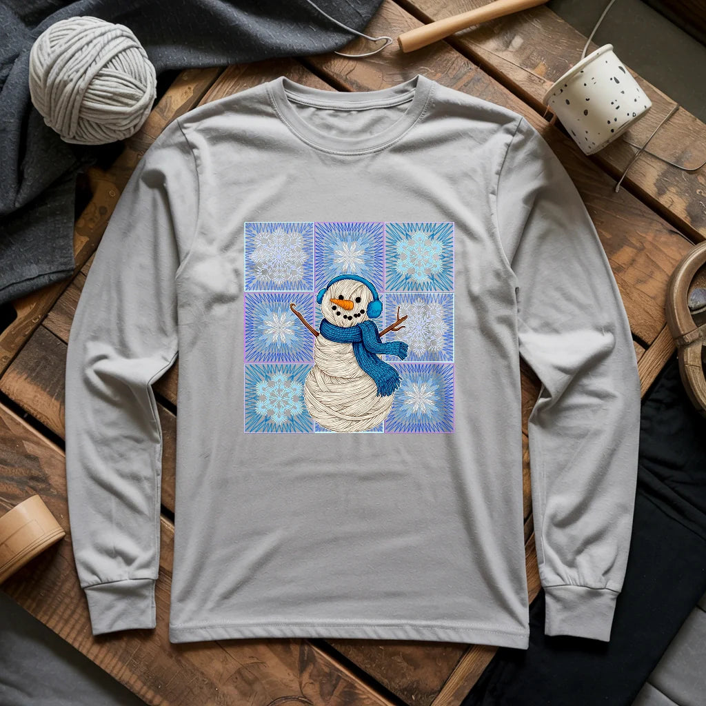 Crochet Snowman Long Sleeve T-shirt