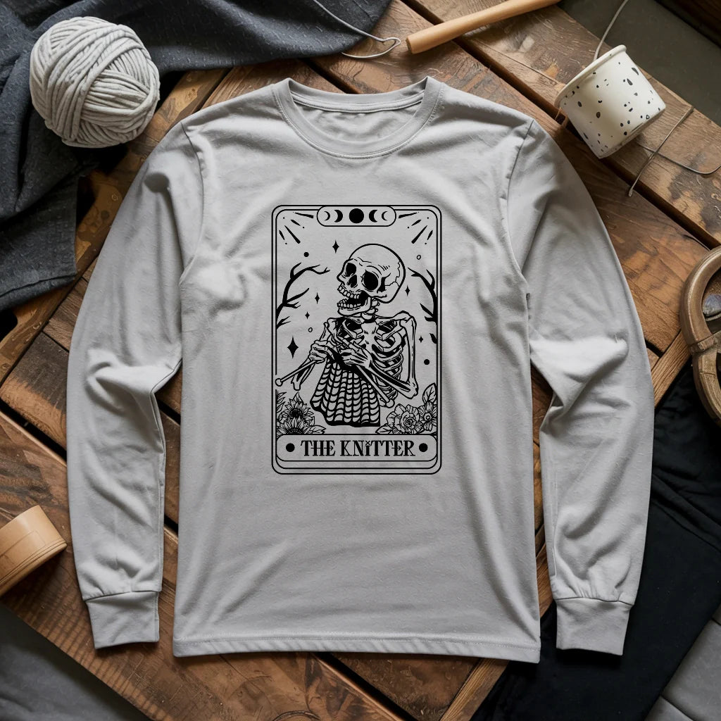 Knitter Tarot Card Long Sleeve T-shirt
