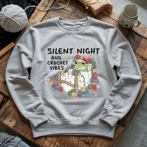 Silent Night and Crochet Vibes Sweatshirt