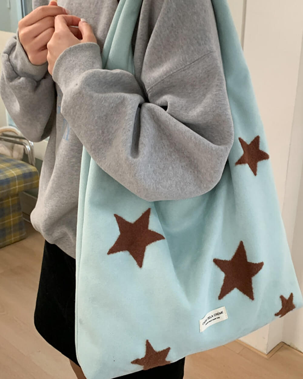 Star Patch Tote Bag