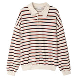 Bonjour Baby Stripe Polo Sweatshirt