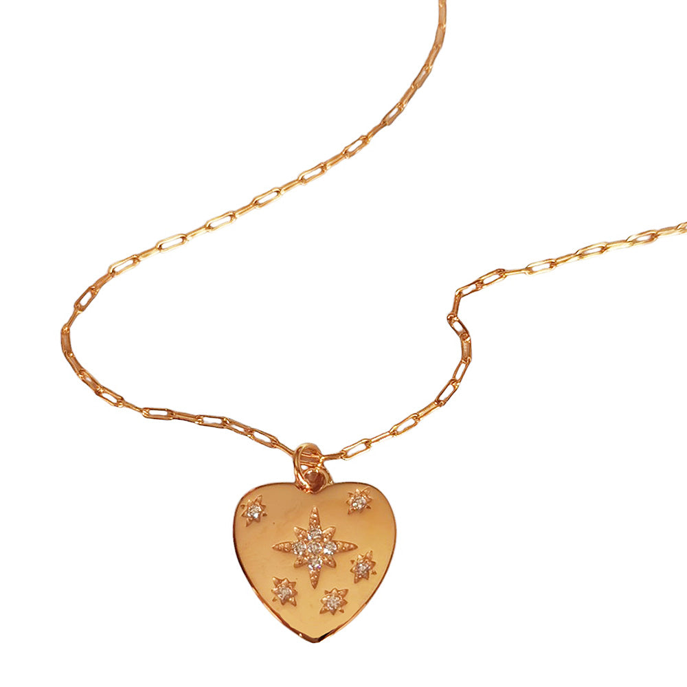 Vintage Heart Coin Necklace
