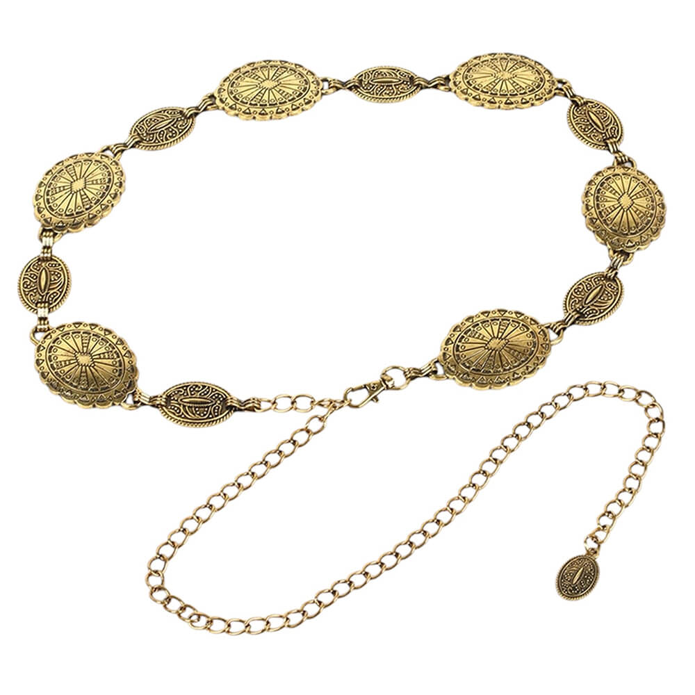 Vintage Style Medallion Chain Belt
