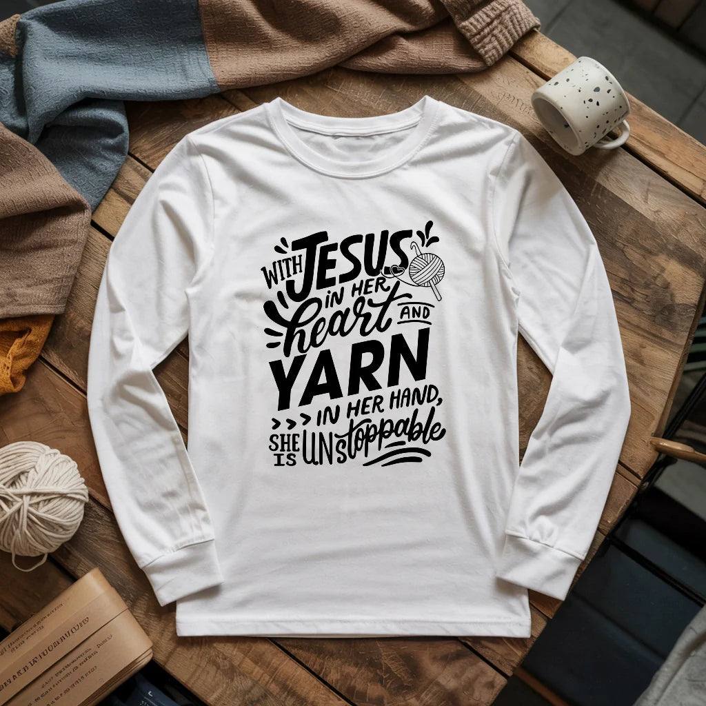 Jesus And Yarn Long Sleeve T-shirt