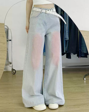 Y2K Blush Glitter Jeans