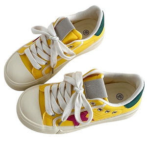 Yellow & Red Star Sneakers